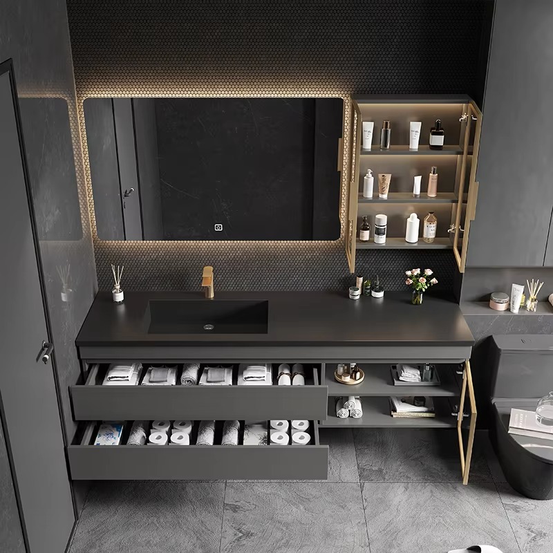 Klassischer nordischer Badezim – Home Bathroom Vanity Combo Bewertung und Preis
